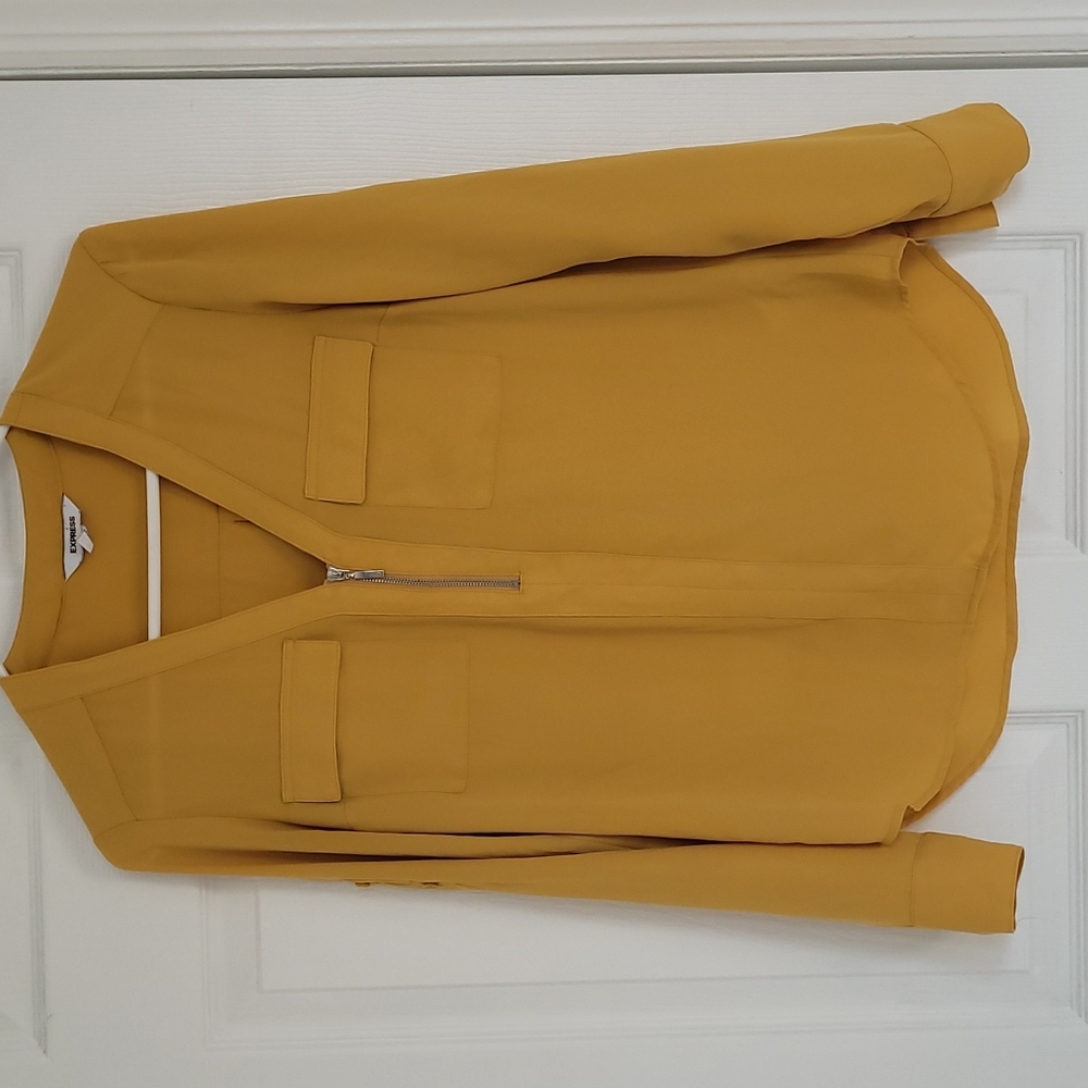 Express zip front blouse